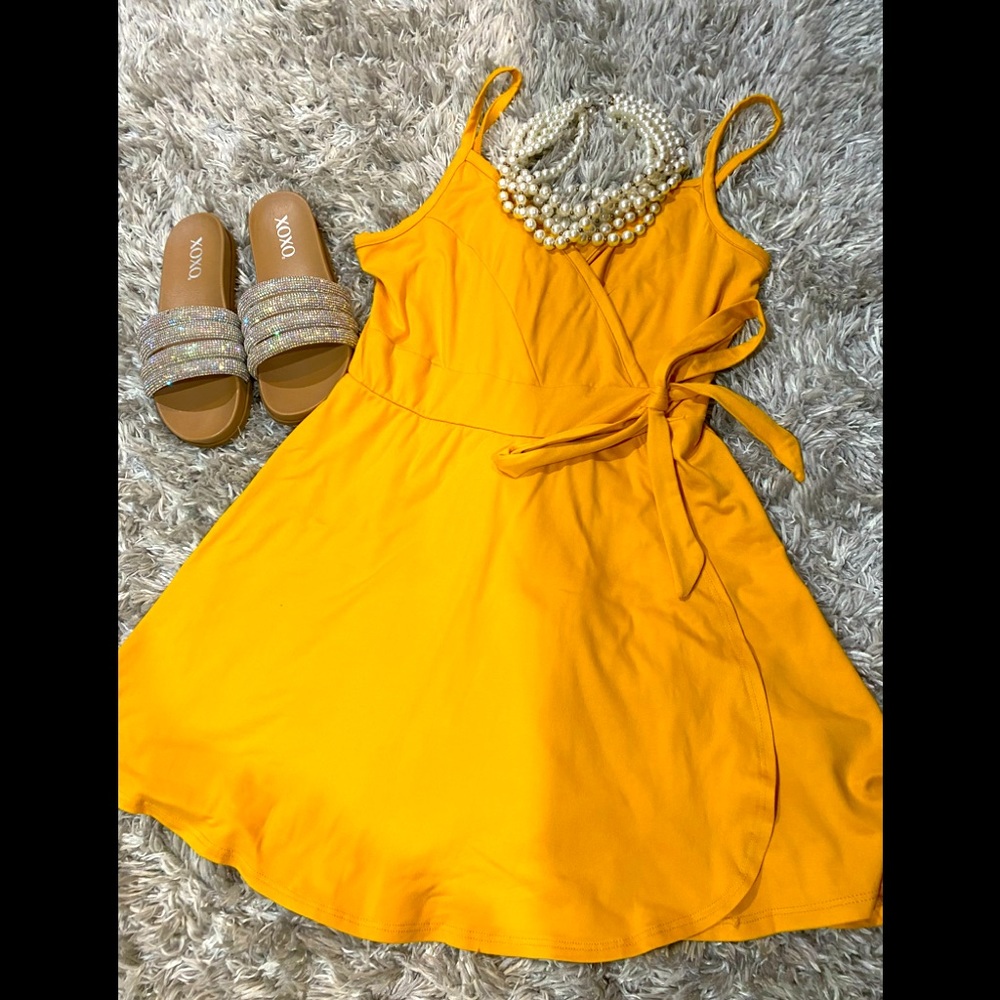 Mustard romper shorts/skirt